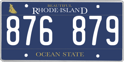 RI license plate 876879