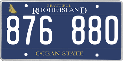 RI license plate 876880