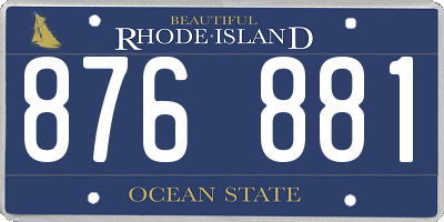 RI license plate 876881