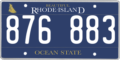 RI license plate 876883
