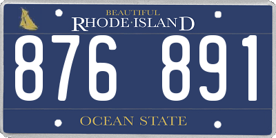 RI license plate 876891