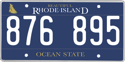 RI license plate 876895