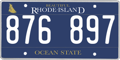 RI license plate 876897