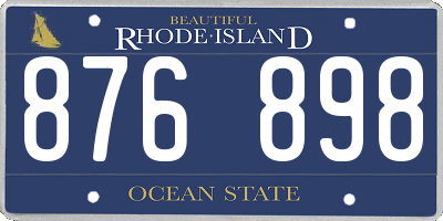 RI license plate 876898