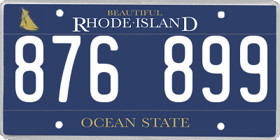 RI license plate 876899