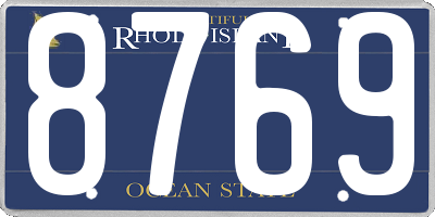 RI license plate 8769