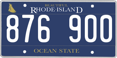 RI license plate 876900