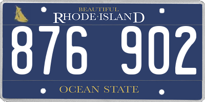 RI license plate 876902