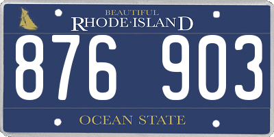 RI license plate 876903