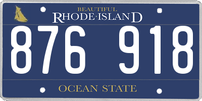RI license plate 876918