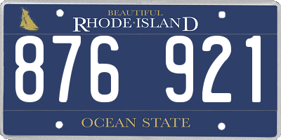 RI license plate 876921