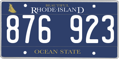 RI license plate 876923
