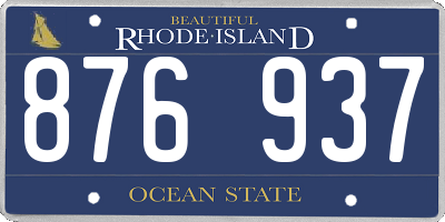 RI license plate 876937