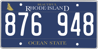 RI license plate 876948