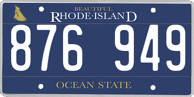 RI license plate 876949