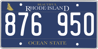 RI license plate 876950
