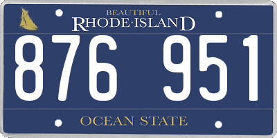 RI license plate 876951