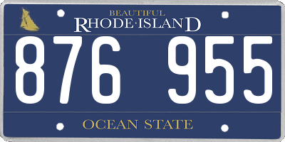 RI license plate 876955