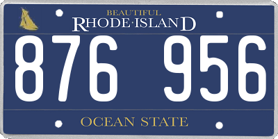 RI license plate 876956