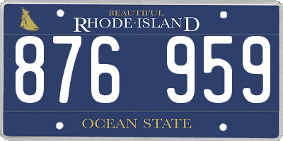 RI license plate 876959