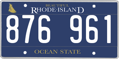 RI license plate 876961