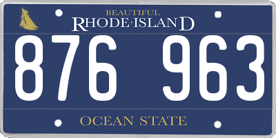 RI license plate 876963
