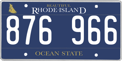 RI license plate 876966