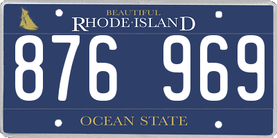 RI license plate 876969
