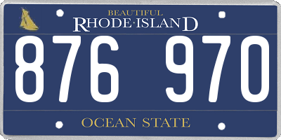 RI license plate 876970