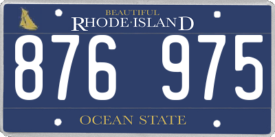 RI license plate 876975