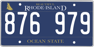 RI license plate 876979