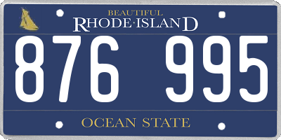 RI license plate 876995