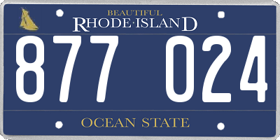 RI license plate 877024