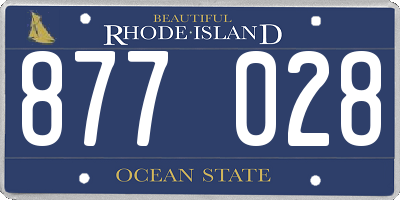 RI license plate 877028