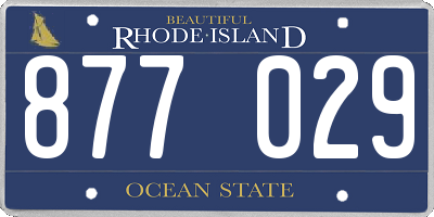 RI license plate 877029