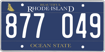 RI license plate 877049