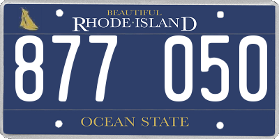 RI license plate 877050
