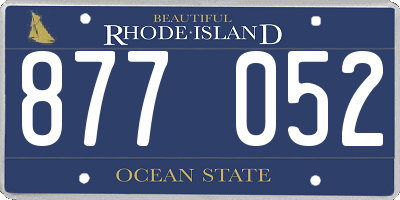 RI license plate 877052