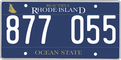 RI license plate 877055