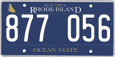 RI license plate 877056