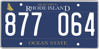 RI license plate 877064