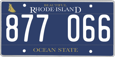 RI license plate 877066
