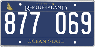 RI license plate 877069
