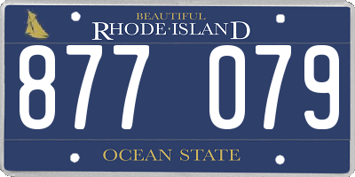 RI license plate 877079