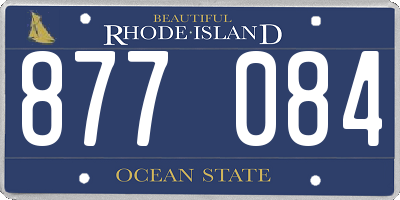 RI license plate 877084