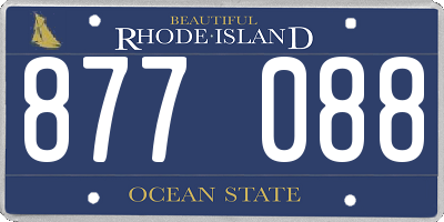 RI license plate 877088