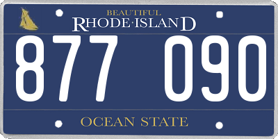 RI license plate 877090