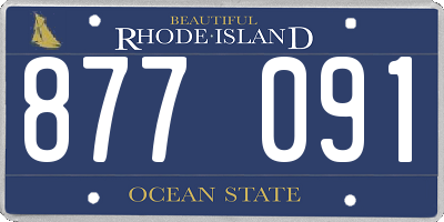 RI license plate 877091