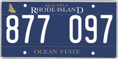 RI license plate 877097