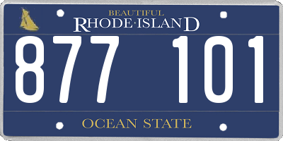 RI license plate 877101